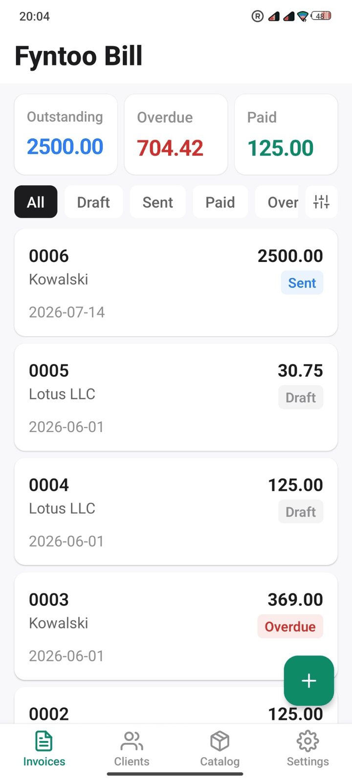 Fyntoo Bill screenshot