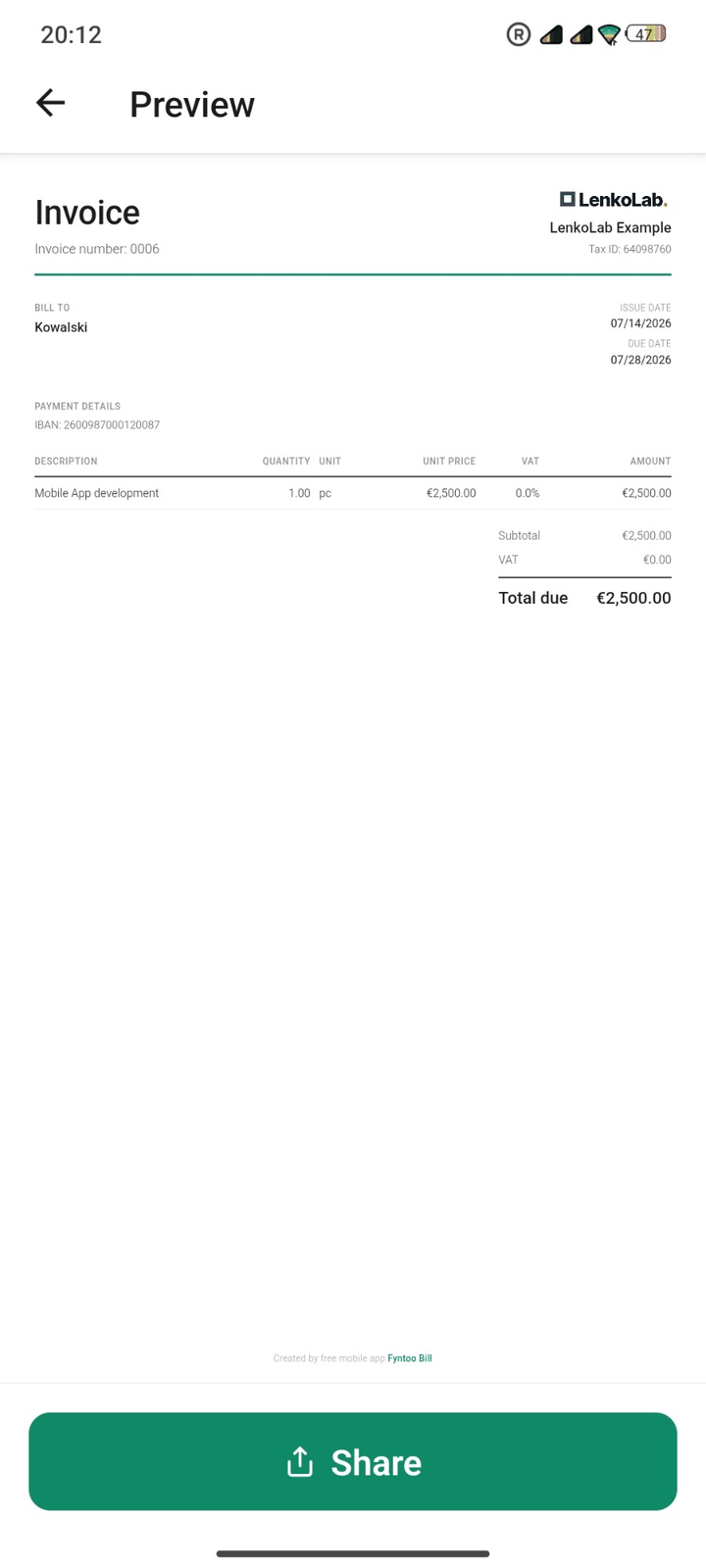 Fyntoo Bill screenshot